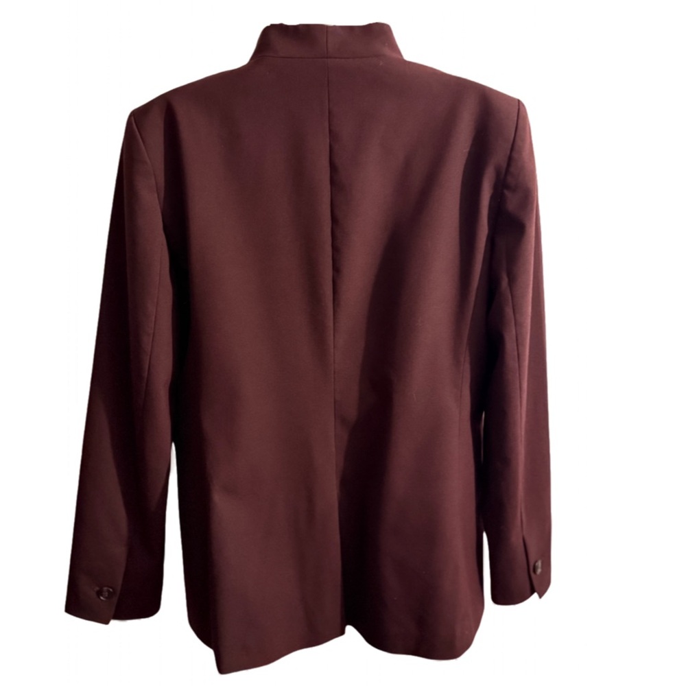 Ann Taylor Burgundy One Button Blazer - Picture 7 of 9